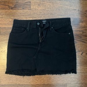 Black mini skirt